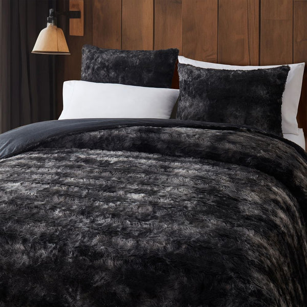 Wonderful Bedding Tie-Dye Faux-Fur 3-Piece Comforter Set Wonderful