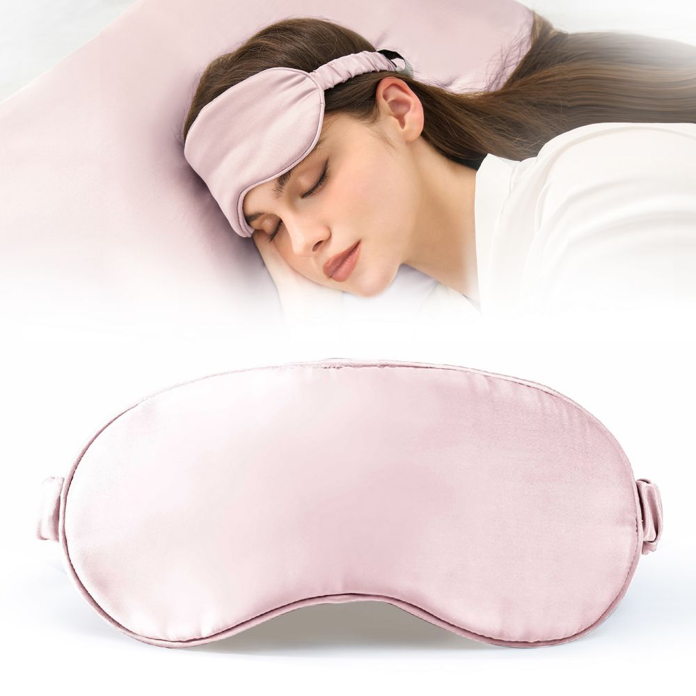 Wonderful 22 Momme Mulberry Silk Sleep Eye Mask with Elastic Strap Wonderful