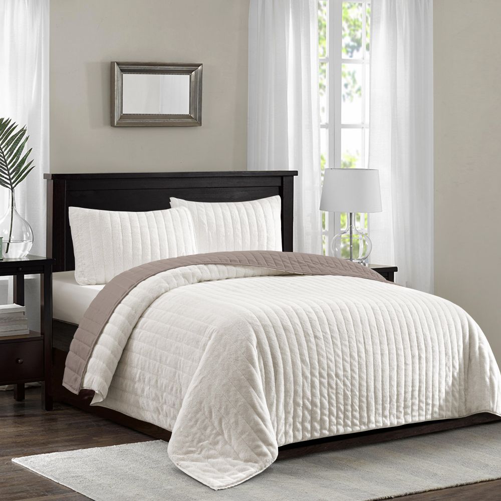 Wonderful Bedding Ultra Soft Plush Reversible Melange 3-Piece Comforter Set Wonderful
