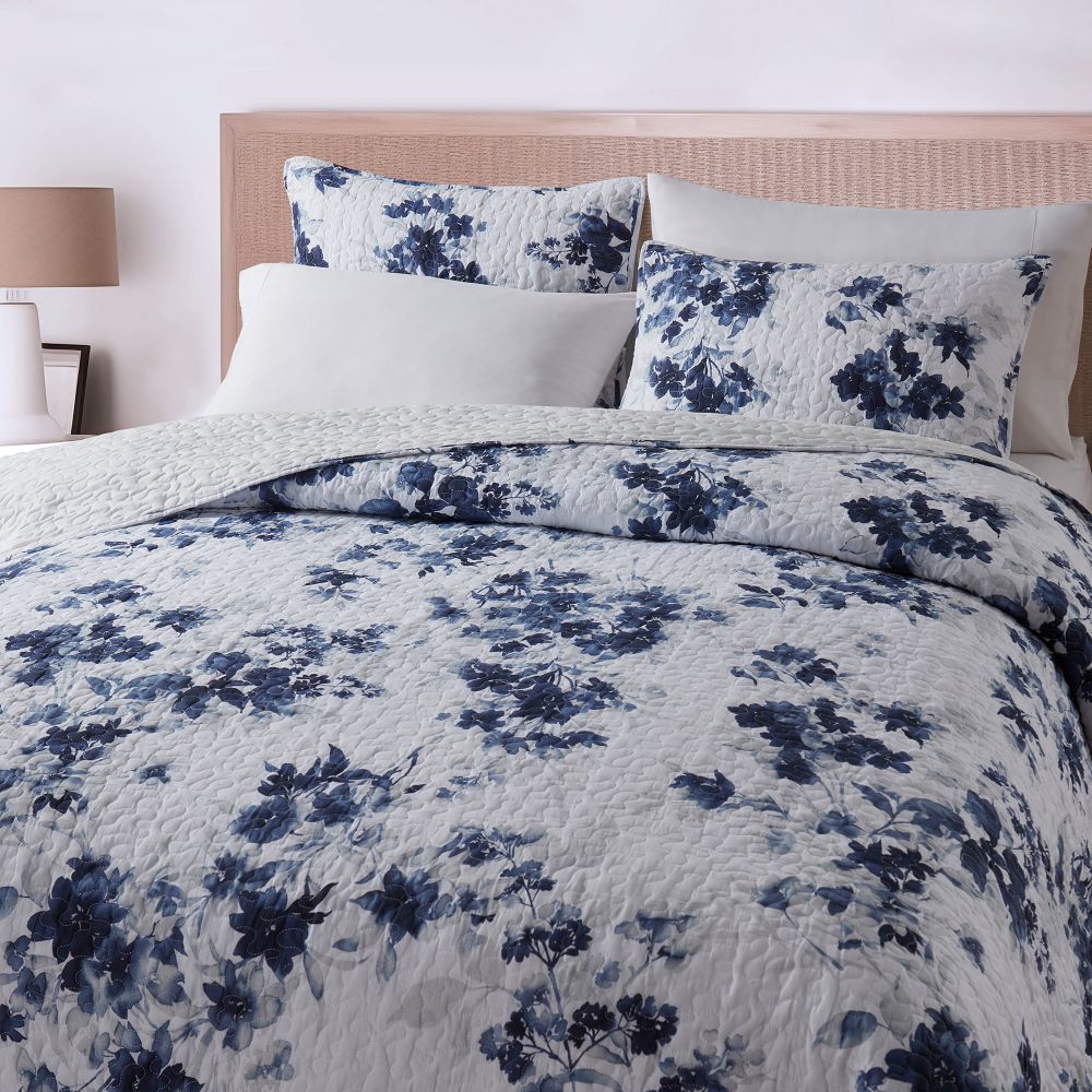 Wonderful Bedding Elegant Floral Printed 3-Piece Quilt Set-