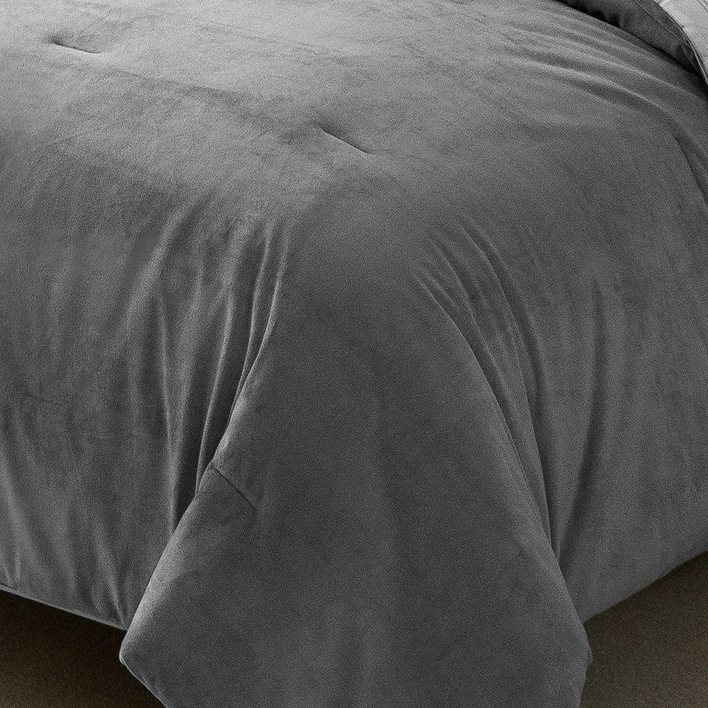 Wonderful Bedding Gray Striped 5-Piece Comforter Set - 350 Mesh (140T)-
