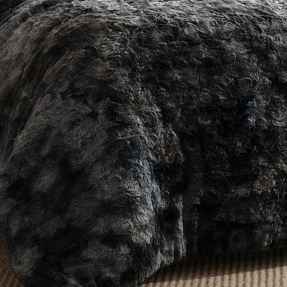 Wonderful 3-Piece Tie-Dye Faux-Fur Comforter Set details
