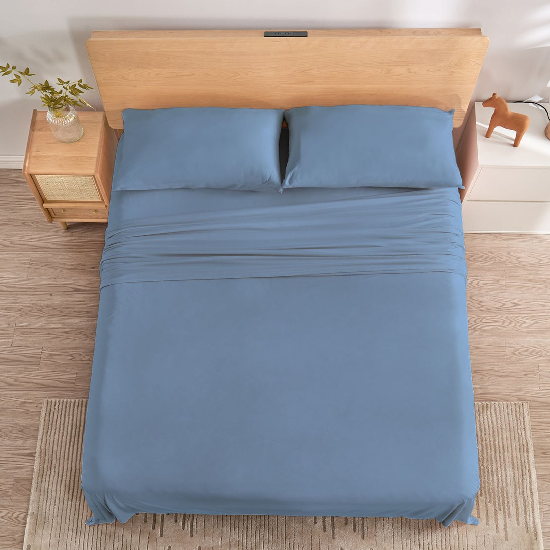 Wonderful Jersey Knit 3-Piece Cooling Sheet Set – Soft, Breathable, Deep 12" Pocket for Comfort-