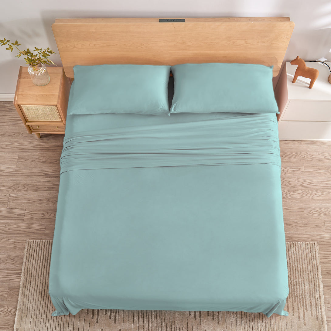 Wonderful Jersey Knit 3-Piece Cooling Sheet Set – Soft, Breathable, Deep 12" Pocket for Comfort-