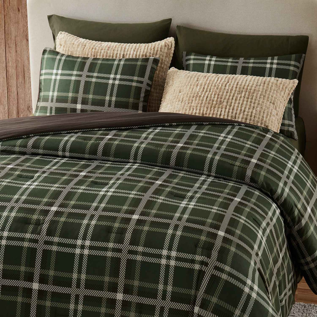 Wonderful 3-Piece Cozy Modern Plaid Comforter Set – 3-Piece Cozy & Stylish All-Season Bedding-