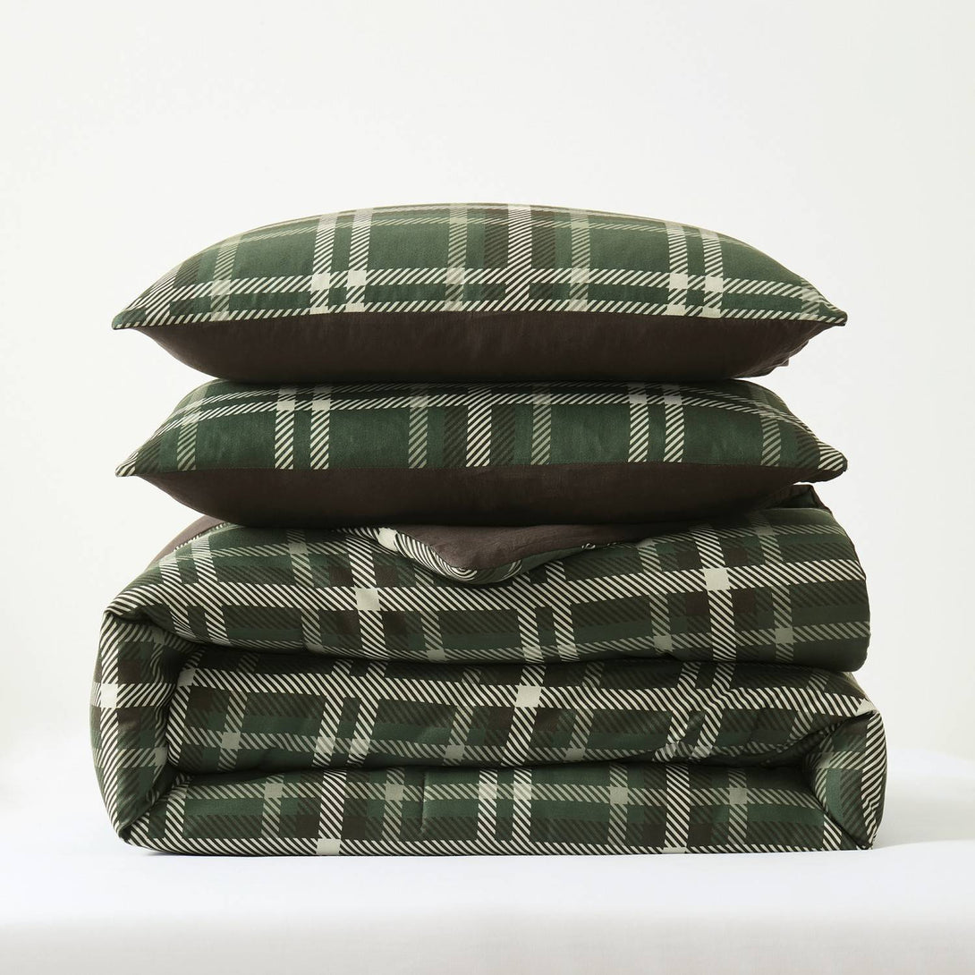 Wonderful Plaid Faux Wool Comforter Set – 3-Piece Cozy & Stylish All-Season Bedding-