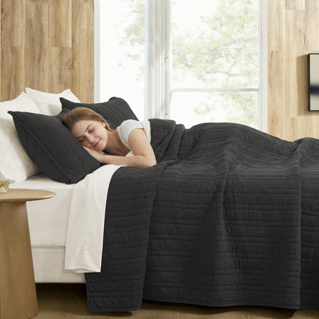 Wonderful® 100% Cotton Jersey Quilt Set - Zero Polyester
