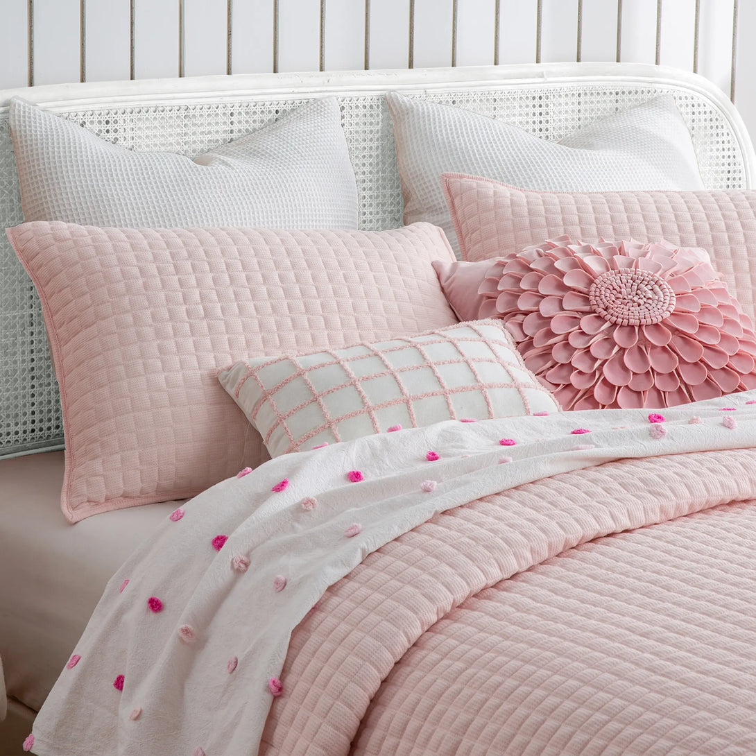 Wonderful Bedding Cotton-Soft Waffle Weave Teen Quilt Set-