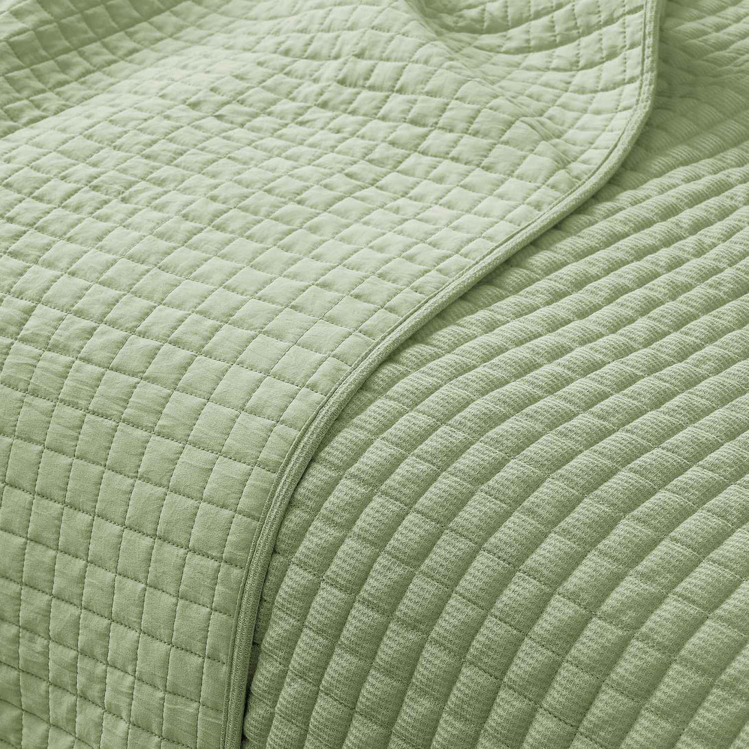 Wonderful Bedding Cotton-Soft Waffle Weave Teen Quilt Set-