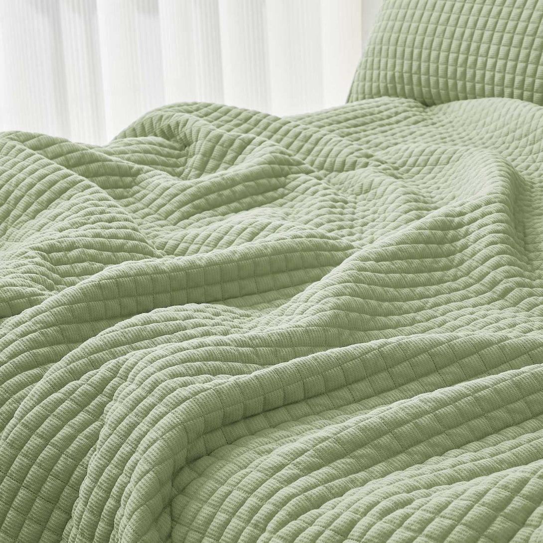 Wonderful Bedding Cotton-Soft Waffle Weave Teen Quilt Set-