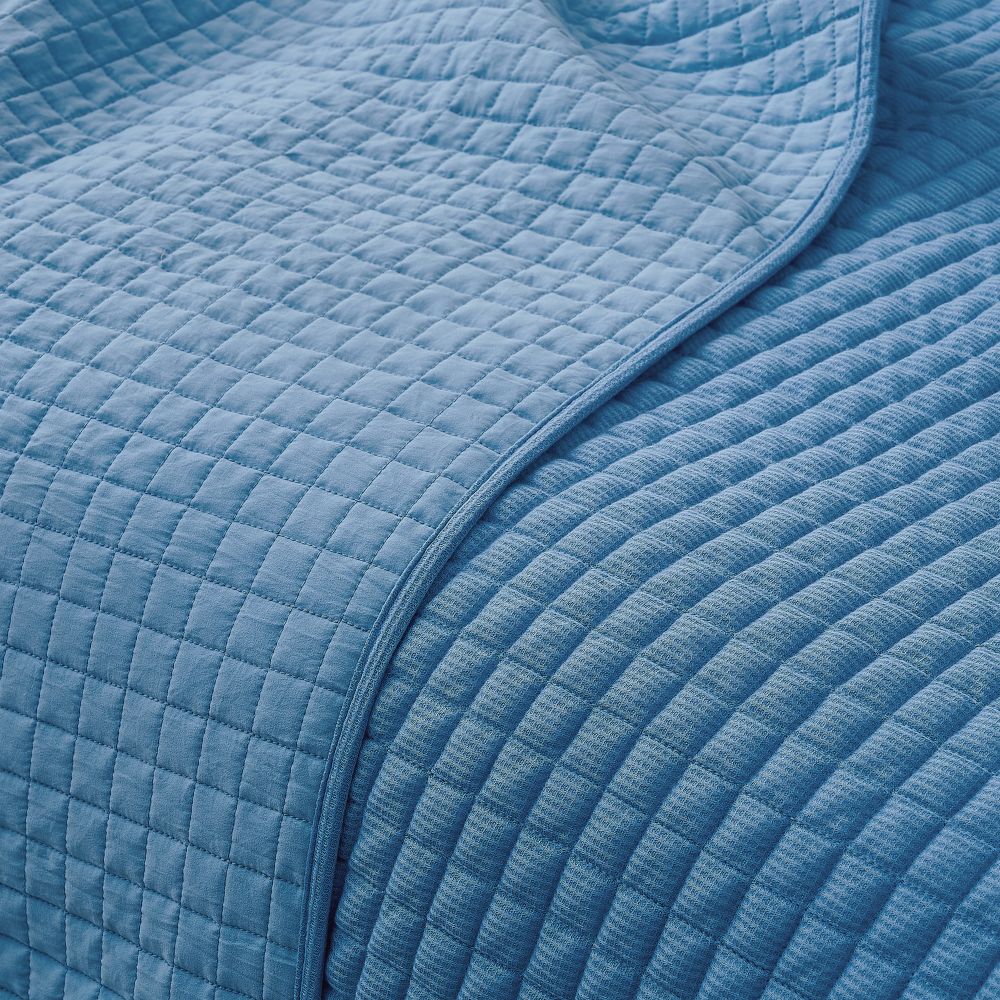 Wonderful Bedding Cotton-Soft Waffle Weave Teen Quilt Set-