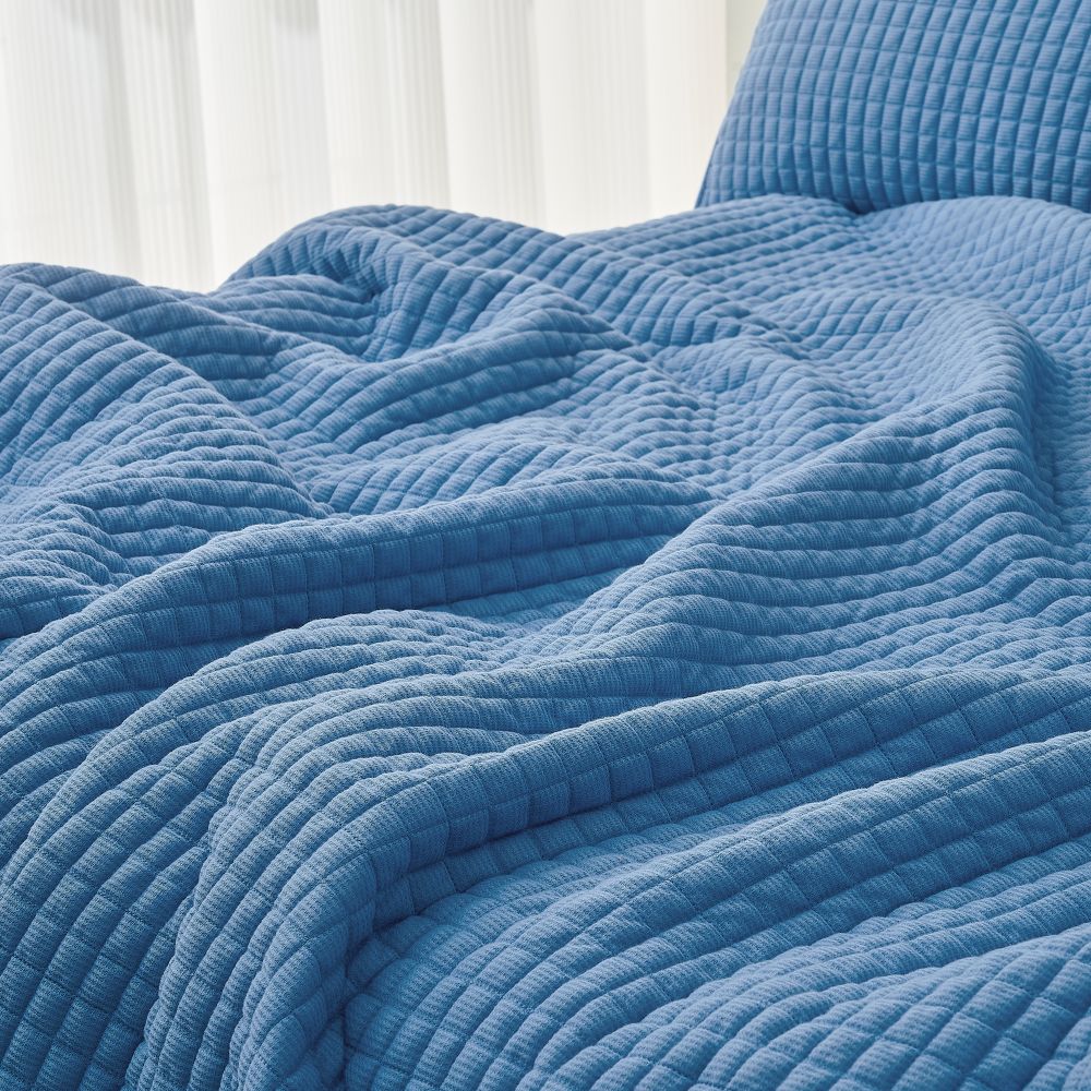 Wonderful Bedding Cotton-Soft Waffle Weave Teen Quilt Set-